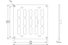 Rejilla metálica ajustable 200x200 galvanizada - MR2020RZn