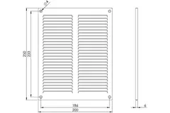 Rejilla metálica 200x250 mm galvanizada - MR2025Zn