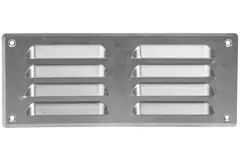 Rejilla de ventilación metálica cuadrada 260x105 mm aluminio - MR26105Al