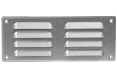 Rejilla de ventilación metálica cuadrada 260x105 mm zinc - MR26105Zn