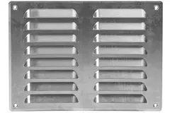Rejilla de ventilación metálica cuadrada 260x190 mm aluminio - MR2619Al