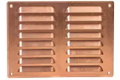 Rejilla de ventilación metálica cuadrada 260x190 mm cobre - MR2619Cu