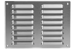 Rejilla de ventilación metálica cuadrada 260x190 mm acero inox. - MR2619i