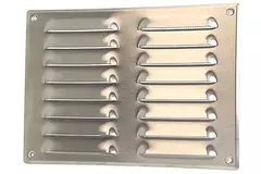 Rejilla de ventilación metálica cuadrada 260x190 mm acero inox. - MR2619i