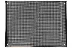 Rejilla de ventilación metálica cuadrada 260x190 mm negro - MR2619M - RAL9005