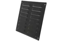 Rejilla de ventilación metálica cuadrada 260x190 mm negro - MR2619M - RAL9005
