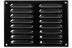 Rejilla de ventilación metálica cuadrada 260x190 mm negro - MR2619M - RAL9005