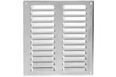 Rejilla de ventilación metálica cuadrada 260x280 mm aluminio - MR2628Al