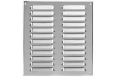 Rejilla de ventilación metálica cuadrada 260x280 mm acero inox. - MR2628i