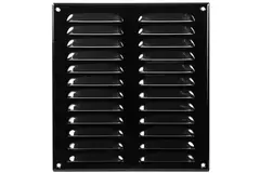 Rejilla de ventilación metálica cuadrada 260x280 mm negro - MR2628M - RAL9005