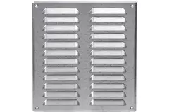 Rejilla de ventilación metálica cuadrada 260x280 mm zinc - MR2628Zn