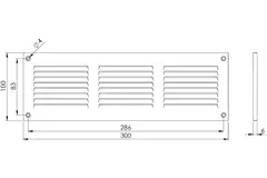 Rejilla metálica 300x100 mm gris - MR3010P
