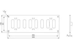 Rejilla metálica rectangular ajustable 300x100 blanco - MR3010R - RAL9016