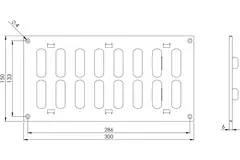 Rejilla metálica ajustable 300x150 mm blanco - MR3015R - RAL9016