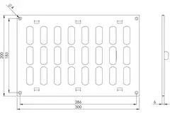 Rejilla metálica ajustable 300x200 galvanizada - MR3020RZn
