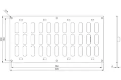 Rejilla metálica ajustable 400x200 mm blanco - MR4020R - RAL9016