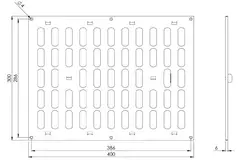 Rejilla metálica ajustable 400x300 blanco - MR4030R - RAL9016