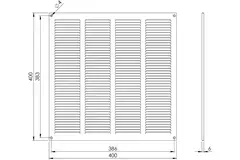 Rejilla metálica 400x400 mm zinc - MR4040Zn
