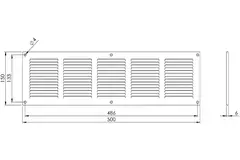 Rejilla metálica 500x150 mm negro - MR5015M - RAL9005