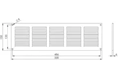 Rejilla metálica 500x150 mm blanco - MR5015