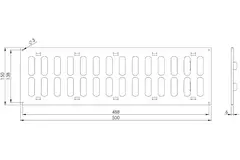 Rejilla metálica 500x150 mm blanco - MR5015