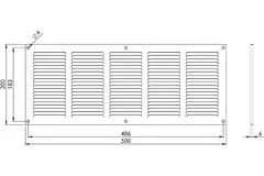 Rejilla metálica 500x200 mm blanco - MR5020