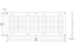 Rejilla metálica ajustable 500x200 mm blanco - MR5020R - RAL9016