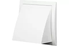 Rejilla de pared con válvula de no retorno 150x150 mm diámetro 100 mm blanco - ND10FV