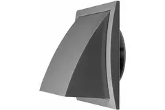 Rejilla de pared con válvula de no retorno 190x190 mm diámetro 125 mm gris - ND12FVP