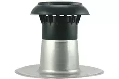 Ventilación de tejado plano con tapa de plástico Ø 150-160 mm