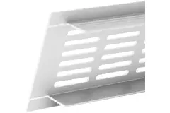 Rejilla de zócalo de aluminio - blanco L=400mm x H=60mm -RA640
