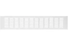 Rejilla de zócalo de aluminio - blanco L=500mm x H=100mm - RA1050