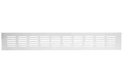 Rejilla de zócalo de aluminio - blanco L=400mm x H=60mm -RA640