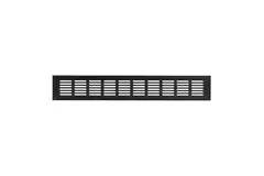 Rejilla de zócalo de aluminio - negro L=400mm x H=60mm -RA640B