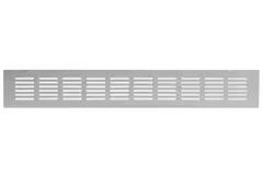 Rejilla de zócalo de aluminio - plata L=400 mm x H=60 mm -RA640S