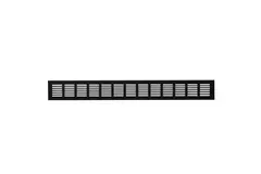 Rejilla de aluminio para zócalo - negro L=500mm x H=60mm -RA650B
