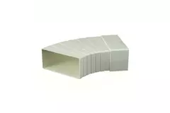 Codo horizontal rectangular de plástico 15-60º 110x55 mm - KLH15-60
