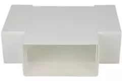 Racor en T rectangular de plástico 110x55 mm - KT