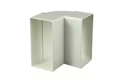 Codo vertical rectangular de plástico 90º 110x55 mm - KLV