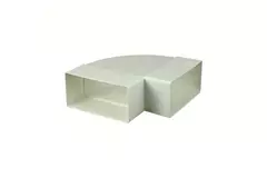 Codo horizontal rectangular de plástico 90º 110x55 mm - KLH