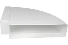 Codo horizontal rectangular de plástico 90º 220x55 mm - KLH25-90