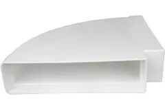 Codo horizontal rectangular de plástico 90º 220x55 mm - KLH25-90