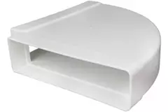 Codo horizontal rectangular de plástico 90º 220x55 mm - KLH25-90