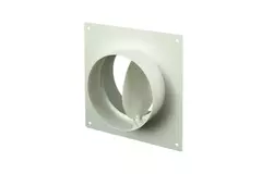Soporte mural redondo de plástico con válvula de no retorno diámetro: 125 mm - AFV125