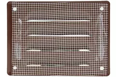 Rejilla de ventilación metálica cuadrada 140x105 mm marrón - MR14105B