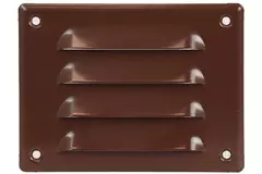 Rejilla de ventilación metálica cuadrada 140x105 mm marrón - MR14105B