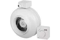 Extractor circular en línea Ruck 300m³/h - Ø 125 mm + regulador electrónico continuo 1,0 A