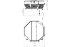 Extractor de tejado metal horizontal - DHA 315 E4P 42