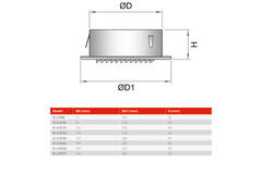 Rejilla de ventilación redonda 80 mm aluminio - EL-A-R80 ALU
