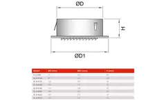 Rejilla de ventilación circular 250 mm aluminio - EL-A-R250 ALU
